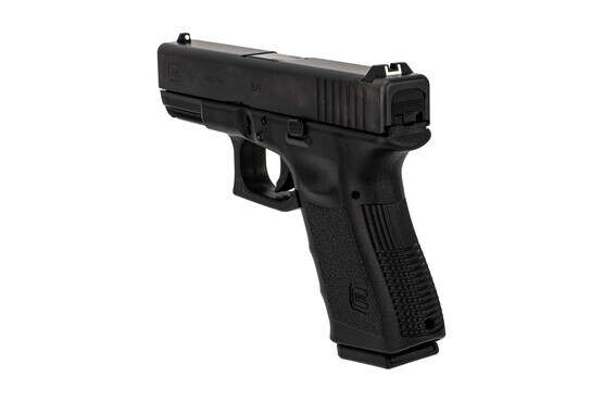 Glock 19 Gen 3 in 9mm with Dot-and-Bucket sights and and reduced capacity magazine